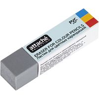 Ластик для цветных карандашей, каучук, пленка, картонная обертка, 60*15*13 мм, "Attache"