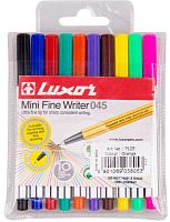 Ручки линер 10 цв. "Mini Fine Writer 045", одноразовые, 0,8 мм, "Luxor"