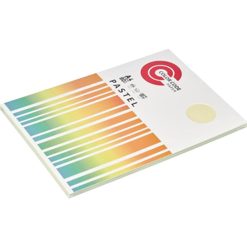 Бумага цветная для офисной техники 100 л. ф.А4 (210*297 мм), 80 г, 5 пастельных цветов по 20 листов, "Color code"