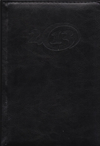 Ежедневник "Estilo" ф.А5 (145*210 мм), датированный 2013, ляссе, адресно - телефонная книга, перфорированные уголки листа, двухцветная печать, мягкая обложка из искусственной кожи, 336 с, "Вентура", уцененный