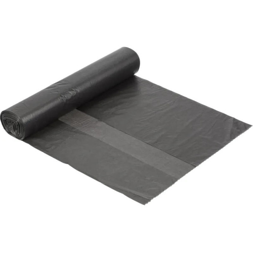 Мешки для мусора 35 л, 500*640 мм, ПВД 20 мкм, черный, 30 шт. в рулоне, "Полимер КБ" фото 2