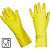 Перчатки латексные "Contract", рифленая поверхность, хлопковое напыление, желтые, "Vileda Professional" (размер: L (9), арт.101018)