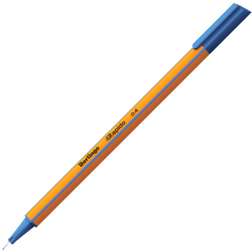 Ручка капиллярная "Rapido", одноразовая, шарик 0,4 мм, трехгранная, "Berlingo"