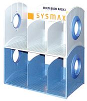 Лоток для бумаг, 3 отделения, вертикальный, сплошной, пластик, 335*208*213 мм,  "SYSMAX"