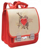 Ранец "Premium Light Сердечки", с 2 замками, эргономический, жесткая спинка, "Limpopo"