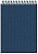 Блокнот 50 л. ф.А6 (102*157 мм), клетка, белизна 100%, металлический гребень сверху, обложка - картон 300 г, "Полином" (цвет: синий, арт.11с10-6)
