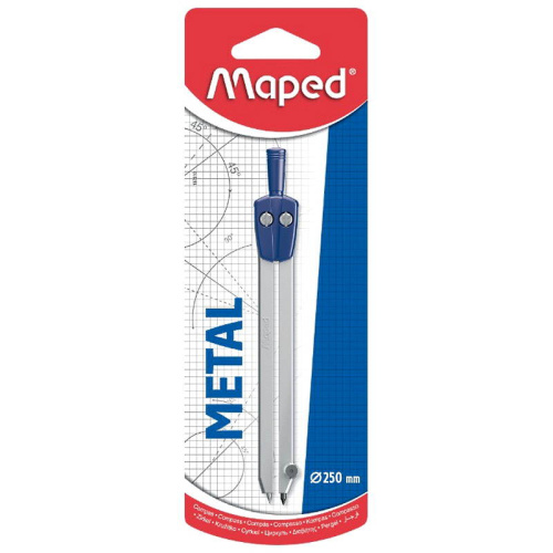 Циркуль пластиковый, 120 мм, безопасная игла, карандаш, "Maped" фото 2