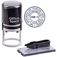 Самонаборная круглая печать, 2 круга, d40 мм, автоматическая пластиковая оснастка, касса, "OfficeSpace"