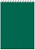 Блокнот 50 л. ф.А6 (102*157 мм), клетка, белизна 100%, металлический гребень сверху, обложка - картон 300 г, "Полином" (цвет: темно-зеленый, арт.11с12-6)