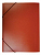 Папка ф.А4 (230*315 мм), торец 15 мм, 2 резинки, 3 клапана, пластик 0.4 мм, "Бюрократ" (цвет: красный, арт.PR04RED)