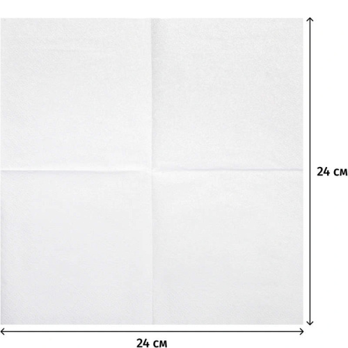 Салфетки бумажные "Soffione", 2-слойные белые, 240*240 мм, упак. 100 шт. фото 2 Салфетки бумажные "Soffione", 2-слойные белые, 240*240 мм, упак. 100 шт. фото 2