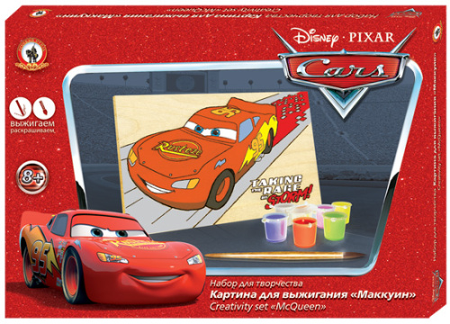 Маккуин: Картина для выжигания и раскрашивания, для детей от 8 лет. - (Дисней. Тачки). - "Русский стиль"