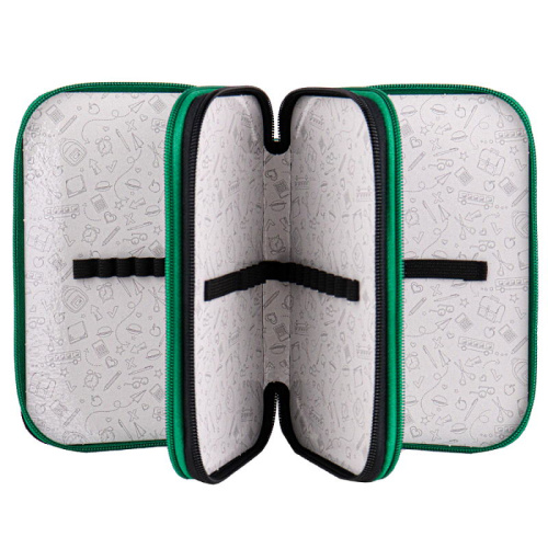 Пенал тройной 3D, молния, ткань/ламинированный картон 200 г/м2, 190*115*60 мм, "Проф-Пресс" фото 2