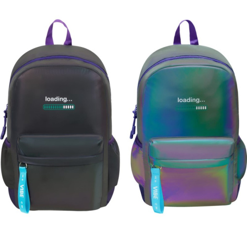 Рюкзак для старших классов "My City", уплотненная спинка, 1 отделение, 4 кармана, молния, светоотражающий полиэстер, 460*300*130, "MESHU" фото 4