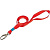 Держатель для бейджа, карабин, тесьма 450*10 мм, "Mega"  (цвет: красный, арт.388132)