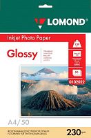 Фотобумага 50 л. ф.А4 (210*297 мм), 230 г, глянцевая, струйная печать, "Lomond"