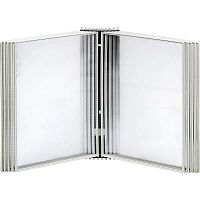 Демонстрационная система настенная: 10 панелей ф.А4, опорная стойка, серый пластик, "Attache"