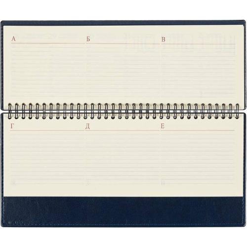 Планинг-семидневка "Небраска" датированный 2020, еженедельник, тонированный блок, спираль, кожзам, 120 с, 303*150 мм, "Attache", уцененный фото 3