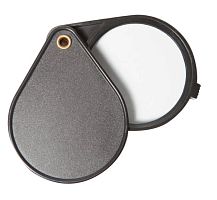 Лупа 6-ти кратное увеличение, d-50 мм, складная, пластик/стекло, "Silwerhof"