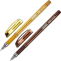 Ручка шариковая "Amber", сменный стержень 142,3 мм, игловидный наконечник 0,6 мм, линия 0,6 мм, пластиковый корпус, манжета, "Attache"