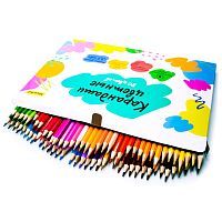 Карандаши заточенные 80 цв, 175 мм, d-7,2 мм, шестигранные, картон. уп, "Silwerhof"