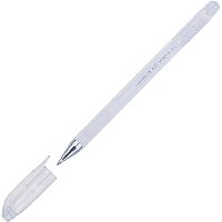 Ручка гелевая "Hi-Jell Pastel", сменный стержень 138 мм, шарик 0,7 мм, линия 0,5 мм, "Crown", цвет - белый