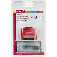 Самонаборный штамп, 3 строки, оттиск 38*14 мм, автоматическая пластиковая оснастка + касса, "Attache"