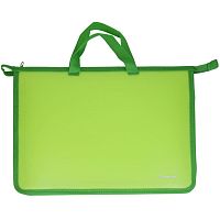 Папка детская ф.А4, молния сверху, 2 ручки, цветной пластик, 340*245*40 мм, "Silwerhof"