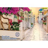 Альбом для рисования 20 л. ф.А4, скоба сбоку, блок 100 г, "Silwerhof"