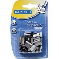 Сменные зажимы "SUPACLIP", 18 мм, до 40 л, 50 шт, сталь, блистер, "Rapesco"