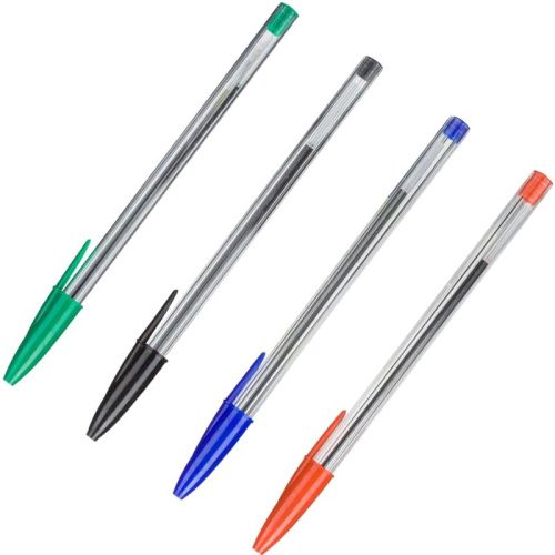 Ручки шариковые 4 цв, одноразовые, шарик 1 мм, линия 0,7 мм, "Attache" фото 2