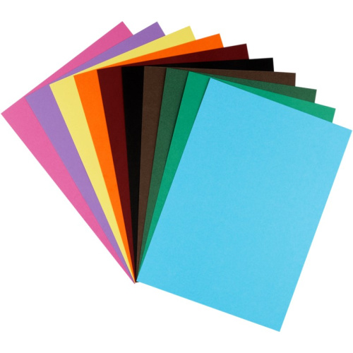 Цветной тонированный двухсторонний картон 50 л. 10 цв. ф.А4 (210*297 мм), 180 г, ПВХ, "ArtSpace" фото 2