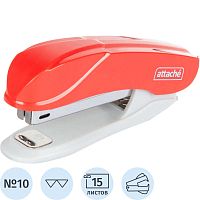 Степлер "Pulse" №10, до 15 л, глубина 52 мм, пластиковый антистеплер, "Attache"
