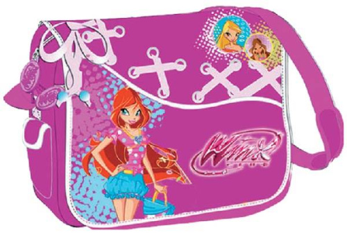 Сумка "Winx", большой клапан, шнуровка, ремень, темно-розовая, 300*350 мм, "EaSTar" Сумка "Winx", большой клапан, шнуровка, ремень, темно-розовая, 300*350 мм, "EaSTar"