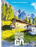 Тетрадь 120 л. (3 блока по 40 л). ф.А4 (203*273 мм), клетка, металлический гребень сбоку, обложка мелованный картон, "Проф-Пресс"