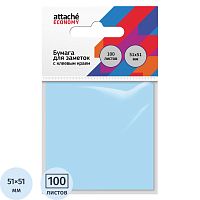 Блок для записи бумажный 100 л, липкий слой, 51*51 мм, 62 г, "Attache"