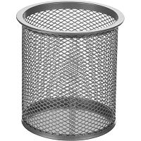Стакан для ручек и карандашей, круглый, металлическая сетка, 97*89*89 мм, "Attache"