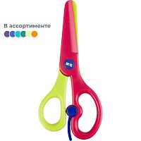 Ножницы детские 130 мм, пластиковое тупоконечное лезвие 70 мм, возвратный механизм, пластиковые ручки, "M&G"