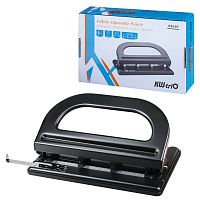 Дырокол регулируемый, 2-3-4 отверстия 7 мм, до 30 л, металл/пластик, "KW-trio"