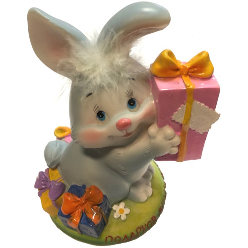Фигурка декоративная - копилка "Кролик с подарками", высота 16 см., "Choosing Porcelain" фото 2