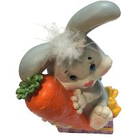 Фигурка декоративная - копилка "Кролик с морковкой", высота 17 см., "Choosing Porcelain"