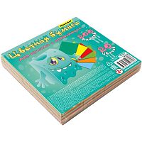 Цветная тонированная бумага для оригами 200 л. 20 цв. ф.140*140 мм, 80 г/м2, "Silwerhof"