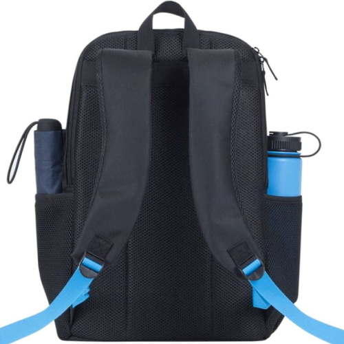Рюкзак для нотбука 15,6, молния, 3 кармана, черный полиэстер, ремень, 310*200*460 мм, "Riva" фото 3