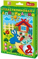 Пластилиновая аппликация "Зайчик", "Луч"