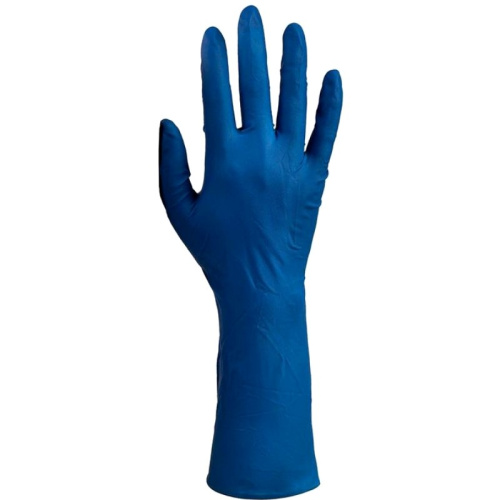 Перчатки смотровые DL210, неопудренные, двукратное хлорирование, латекс, синие, упак. 25 пар, картон. уп, "S&C High Risk"