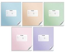 Тетрадь 18 л. ф.164*203 мм, клетка, поля, скоба, однотонная мелованная обложка, "Silwerhof"