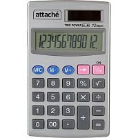 Карманный 12 разрядный калькулятор, 68*105*10 мм, "Attache"