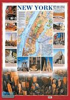 Брюсова Н.Г. New York. - ф.70*100 / Брюсова Н.Г. Washington D.C. - ф.100*70. - М.: Дрофа, 2005. - Глянцевая двухсторонняя карта.