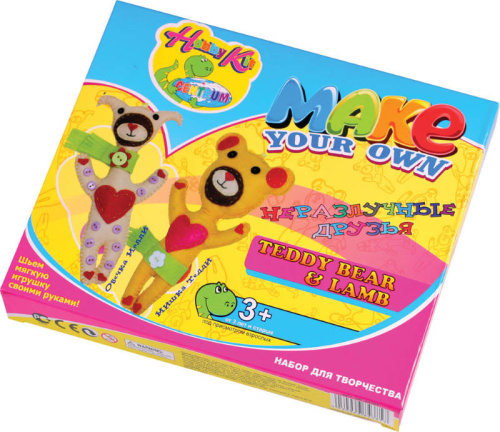 Сделай игрушку: Мишка, овечка: Набор для творчества: для детей от 3 лет. - (Hobby Kit). - "Центрум"