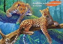 Альбом для рисования 40 л. ф.А4 (283*202 мм), 100 г, скоба сбоку, обложка цветной картон, "Проф-Пресс"